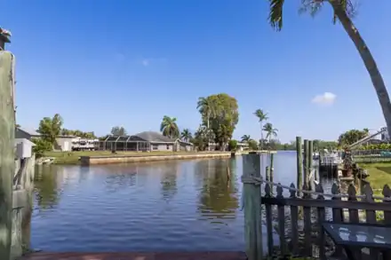 View down the canal from the dock at 147 Coral Drive