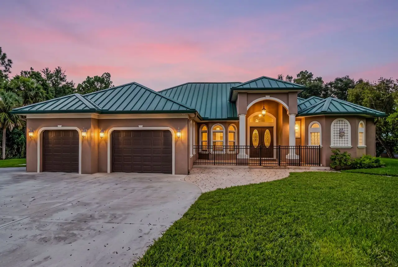 Front of 17741 Durrance Rd at twilight