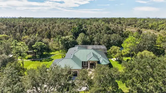 Aerial of the 2.4± acre estate